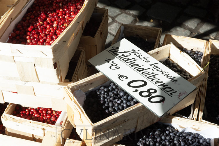 Heidelbeeren op de markt in Münster